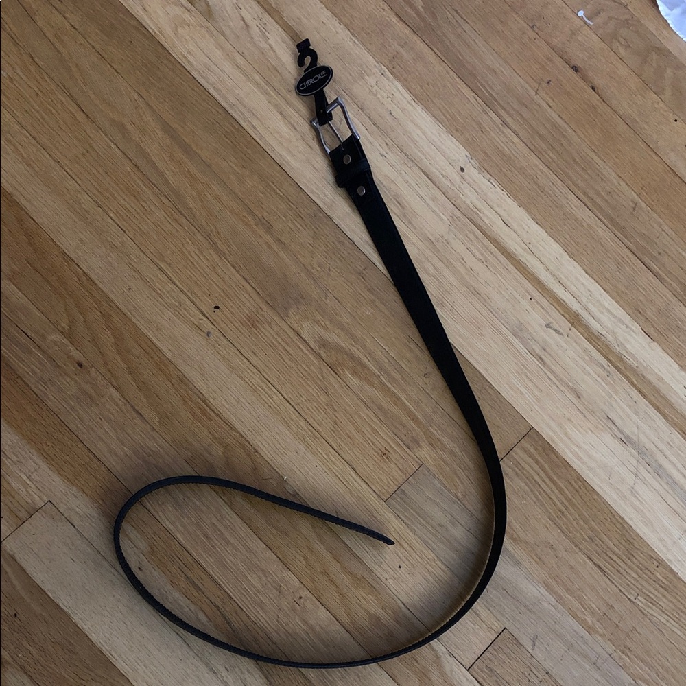 Black cherokee leather Men's Belt